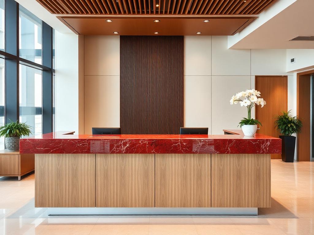 كاونتر استقبال أحمر