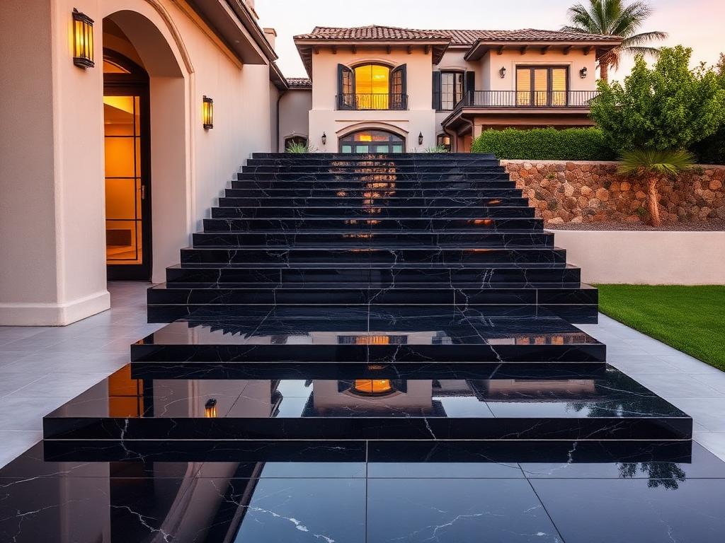 درج مدخل جرانيت أسود مطلق