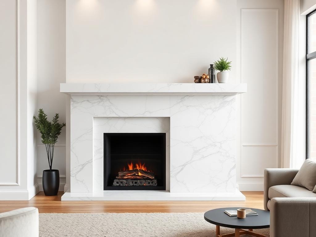 مدفأة رخامية عصرية