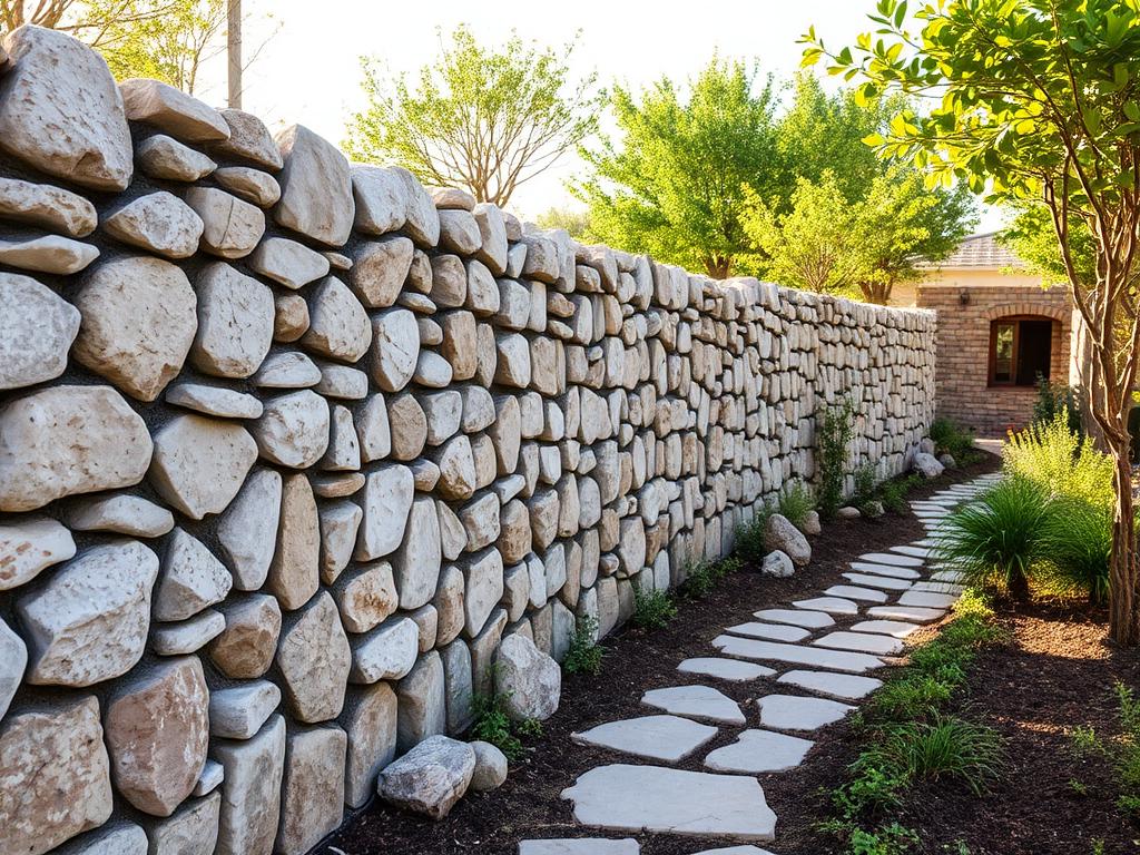جدار حديقة حجري